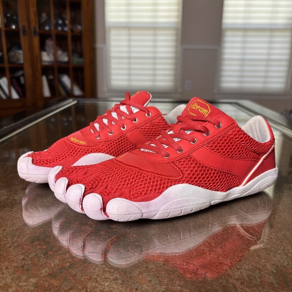 Vibram FiveFingers Speed Shoes EU 41 US 9 Red White Minimalist Barefoot Athletic